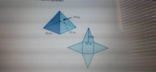 What is the total surface area of the square pyramid