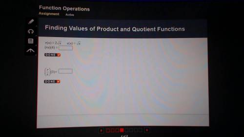 Finding Values of Product and Quotient Functions need help this is for edge