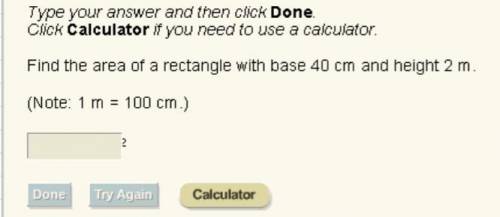 Find the area of a rectangle with base 40 cm and height 2 m