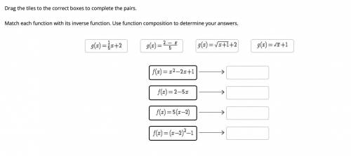 Match each function with its inverse function. Use function composition to determine your answer.Im