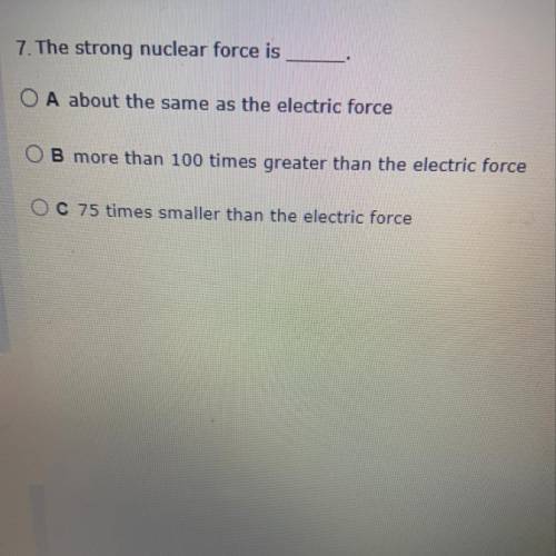 The strong nuclear force is ?