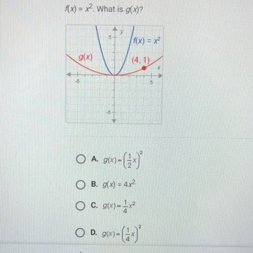 F(x) = x^2 What is g(x)?