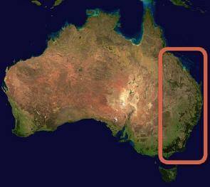 Which of Australia’s physical features is circled on the map above? A. the Central Lowlands B. the
