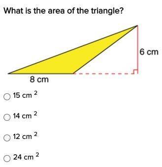 Help What is the area of the triangle?