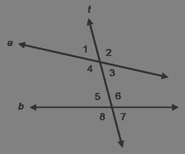 For the diagram shown, which pairs of angles are vertical angles? Select all that apply. Angle1 and