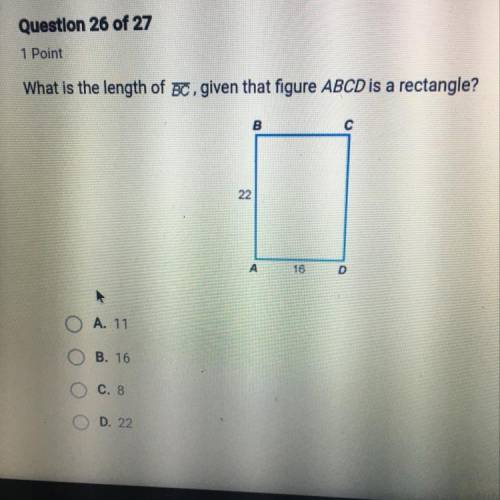 What is the length of BC, given that figure ABCD is a rectangle?