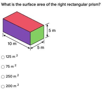 What is the surface area of the right rectangular prism?