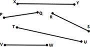 In the given figure, identify which of the line segments is longer than XY. Question 15 options: A)