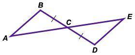 Which of the following choices must be true in order for ΔABC ≅ ΔEDC by the AAS congruency theorem?