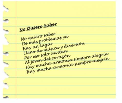 Sara’s Guatemalan host mother often sings around the house. Sara asks her to write down the lyrics