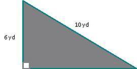 Find the area of right triangle. If necessary, round to the nearest tenth.

A right triangle with