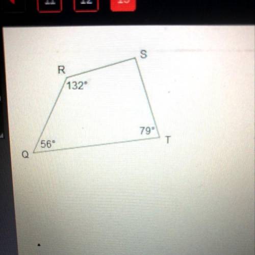 What is the measure of angle S?
480
56°
930
101°