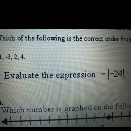 Evaluate the expression - |-24|