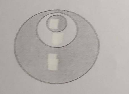 Lisa drew three circles to form a figure. The areas of the circles were in the

ratio 1:4:16. She