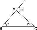 WILL GIVE BRAINLIEST Which relationship is always correct for the angles m, n, and p of triangle AB