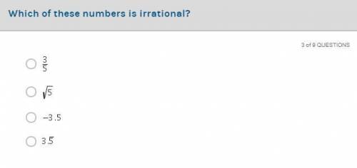 Which of these numbers are irrational?