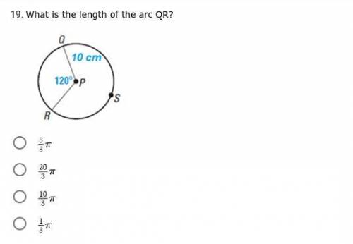 *PLEASE ANSWER!!* (: What is the length of the arc QR?