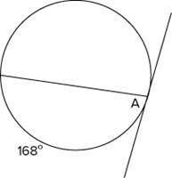 Determine the measure of ∠A. answers: 1) 192° 2) 88° 3) 84° 4) 168°
