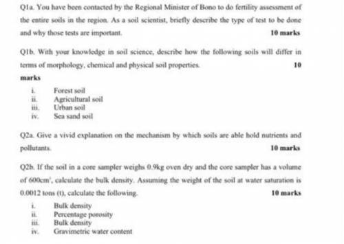 you have been contacted by the regional minister to do a fertility assessment of the entire soils i