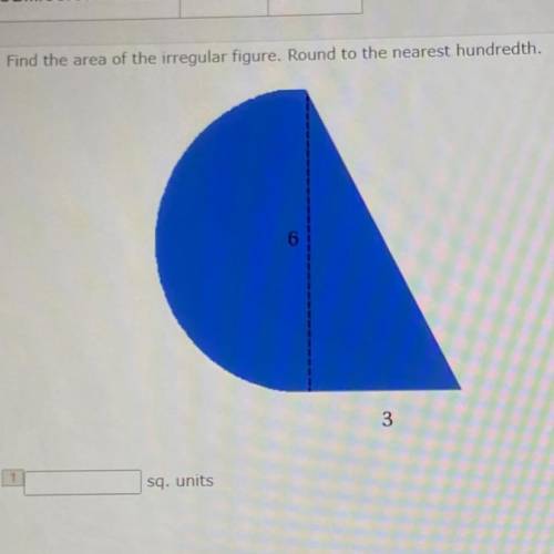 Find the area of the irregular figure. Round to the nearest hundredth.