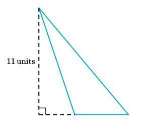 Oliwia made a scaled copy of the following triangle. She used a scale factor greater than 111. What