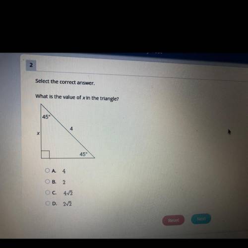 What is the value of x the triangle? PLS HELP
