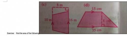 Please i need answer ASAP find the area of each shapes