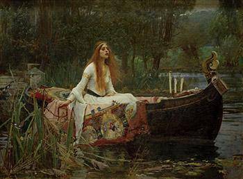 PLZZZ NEED HELP FAST The Arthurian legend of the Lady of Shalott says that she falls in love