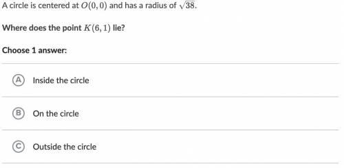 Earn 9+ points with this question:

A circle is centered at O(0,0) and has a radius of sqrt(38). W