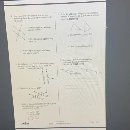 Geometry A Credit 3 learning events packet I REWALLLALEJSNE NEED HELP PLEASE
