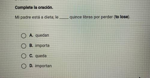 Help with spanish asap thankss
