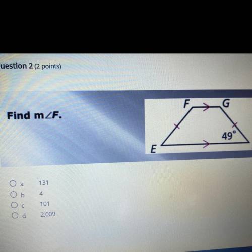 Find m
Answers Choice
A)131
B)4
C)101
D)2009