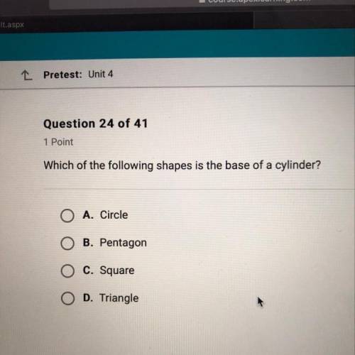Which of the following shapes is the base of a cylinder￼￼?
