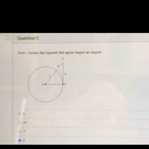 Can someone please help me and fast!!!

Find x assume that segments that appear tangent are tangen