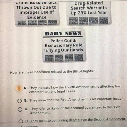 Answer is A- They indicate how the fourth amendment is affecting law enforcement and legal cases
