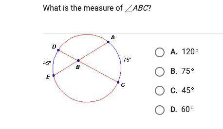 What is the measure of ABC? Please help, will give brainliest.