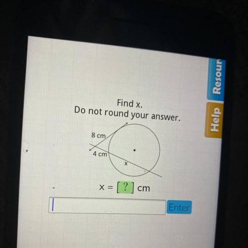 Find x. 
Do not round your answer.