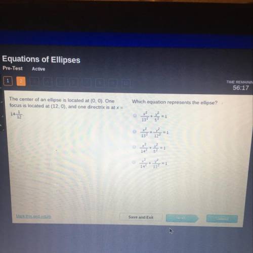 Which equation represents the ellipse?