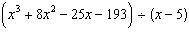 Find using synthetic division.