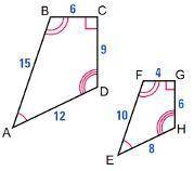 1) For question 1, use the figure below. a) Are the following polygons similar? Explain. (2 pts) Ye