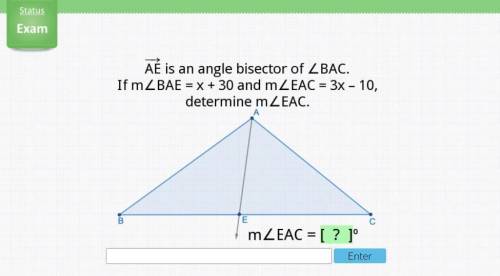 Ae is an angle bisector of bac if m