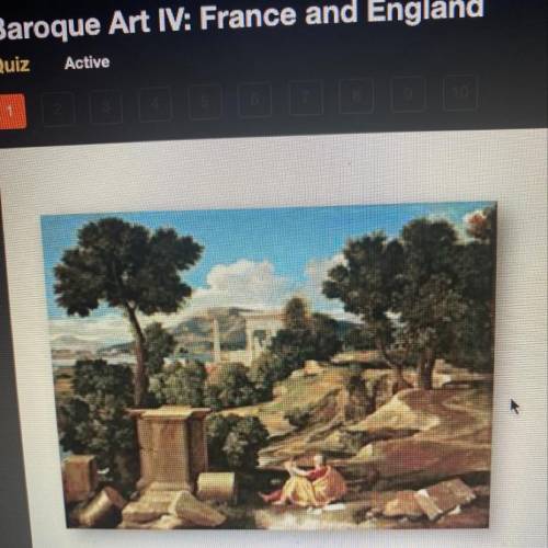 What is the name of the piece above?

a. Landscape with Socrates on a Hill
b. Landscape of Ruin
c.