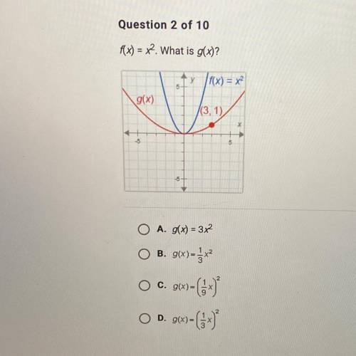 Please help!!! 
f(x) = x2. What is g(x)?