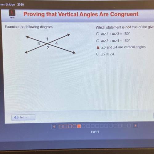 HELP IMMEDIATELY!! 
Which statement is not true of the given diagram?