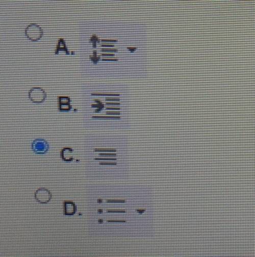 11. Which one of the following buttons is used for paragraph alignment?