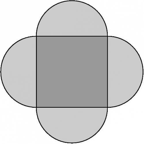 A region is bounded by semicircular arcs constructed on the side of a square whose sides measure 2/