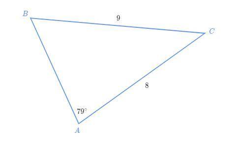 Find the measure of angle b. Note that the measure of angle b is acute. Round to the nearest degree