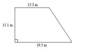 Find the area of the figure. Round to the nearest tenth if necessary. 386.3m^2 194.3m^2 193.1m^2 20
