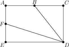 Please help! I will mark you the brainliest! In rectangle shown B and F are midpoints of AC and AE,