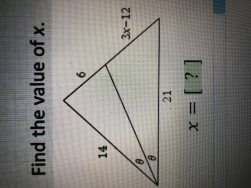 Find the value of x...